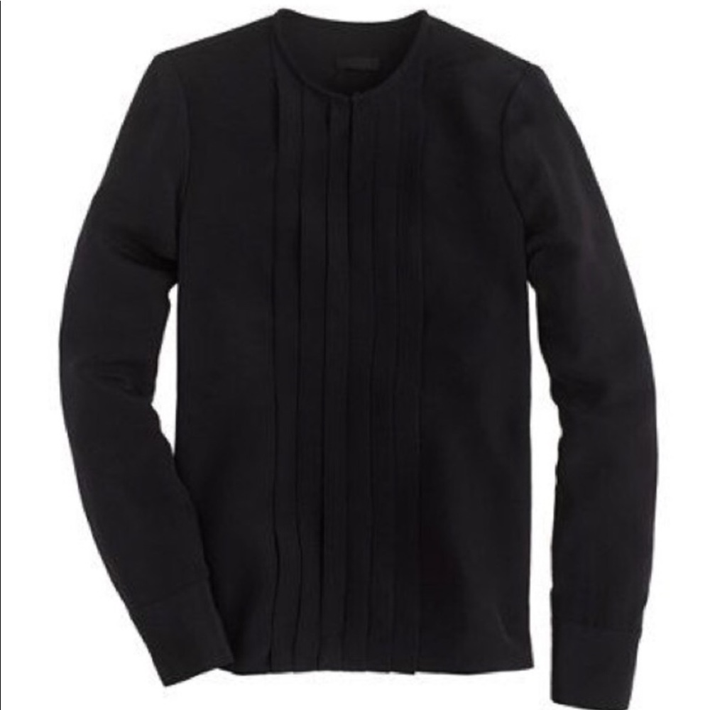 J. Crew Pleated Crepe Top Size 2